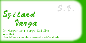 szilard varga business card
